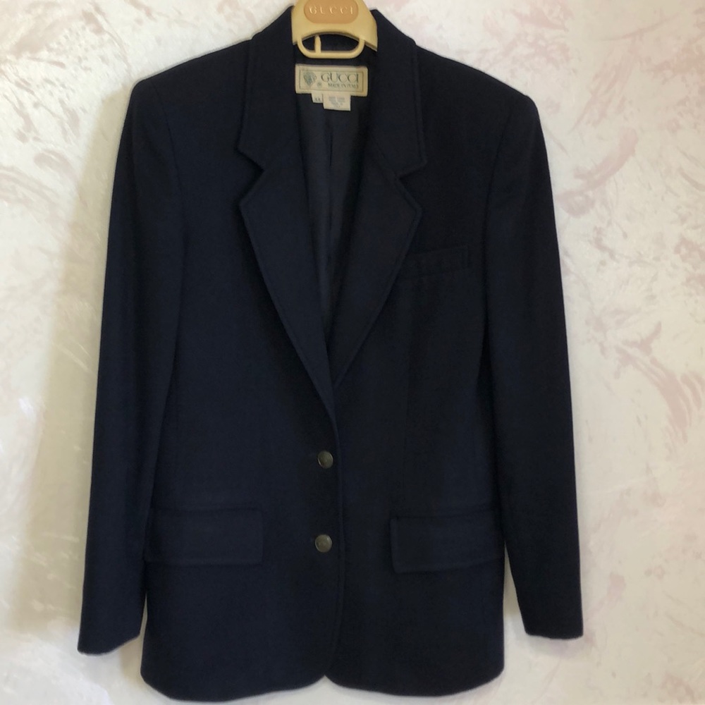 GUCCI Navy Blazer. 100% Wool. Authentic & vintage